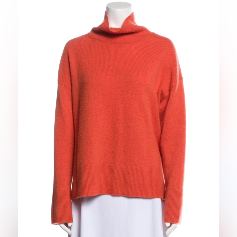 Coral Alex Mill Turtleneck Cashmere Sweater